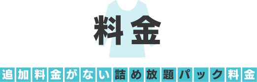 追加料金がない詰め放題パック料金