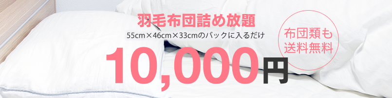 羽毛布団詰め放題 10,000円